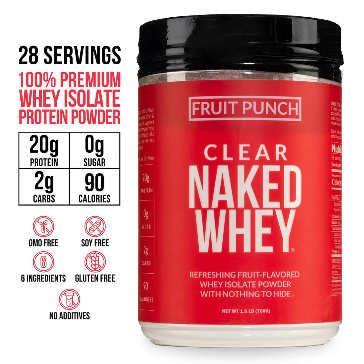 Fruit Punch Whey Protein Isolate | Clear Naked Whey