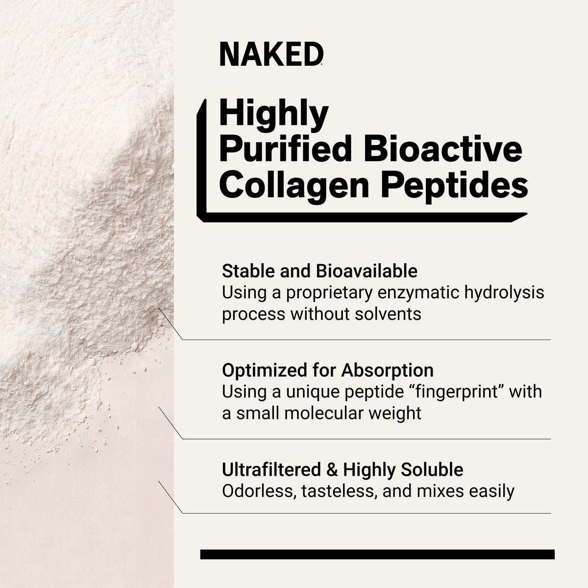 Vanilla Collagen Peptides Powder | Naked Collagen - 1.2 LB