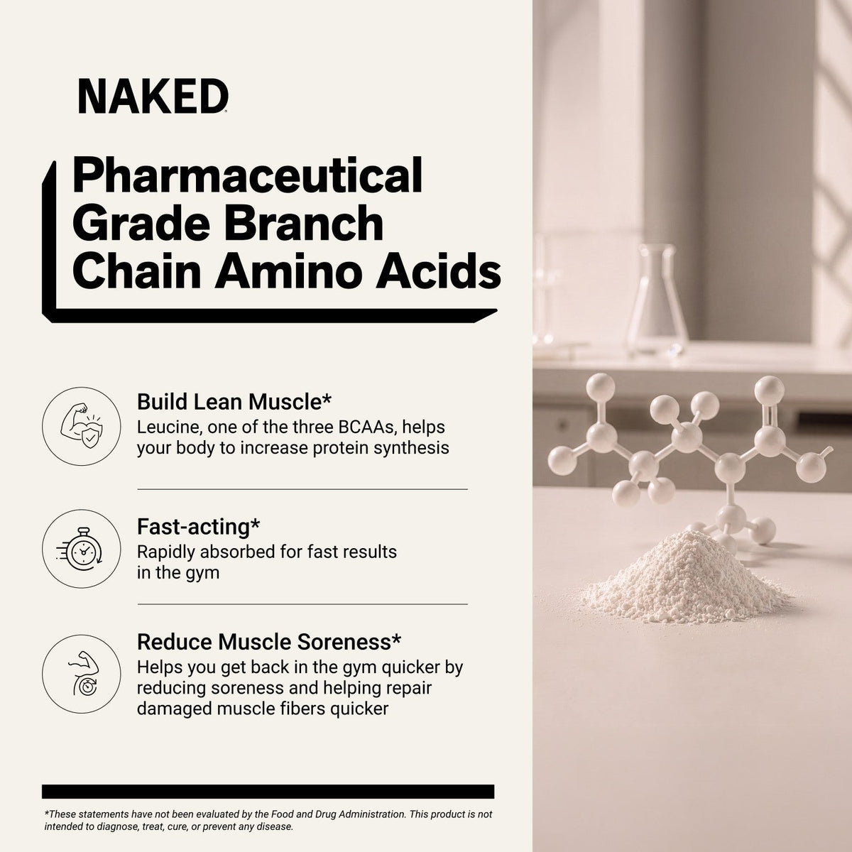 Strawberry Lemonade Branched Chain Amino Acids | Naked BCAAs - 34 Servings