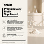 Daily Biotin Supplement | Naked Biotin - 120 Capsules