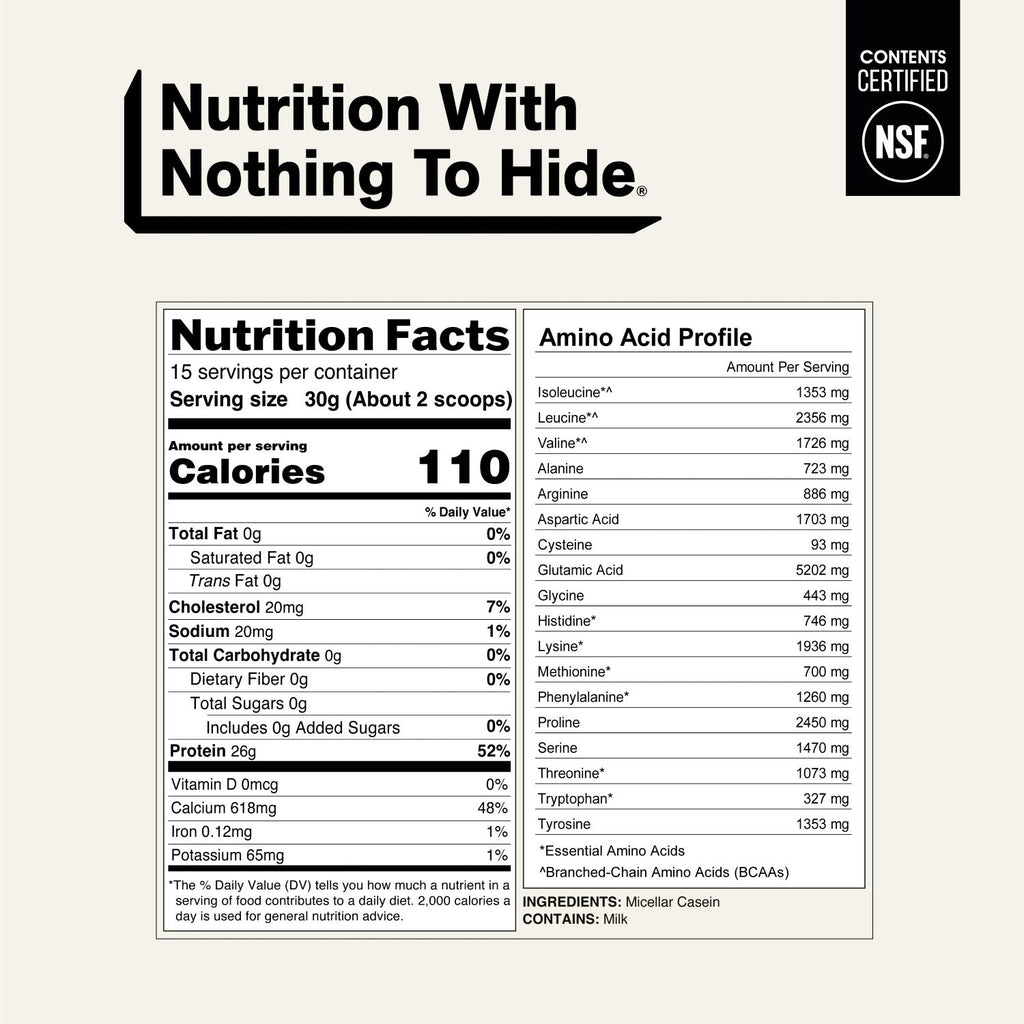 Micellar Casein Protein Powder Supplement