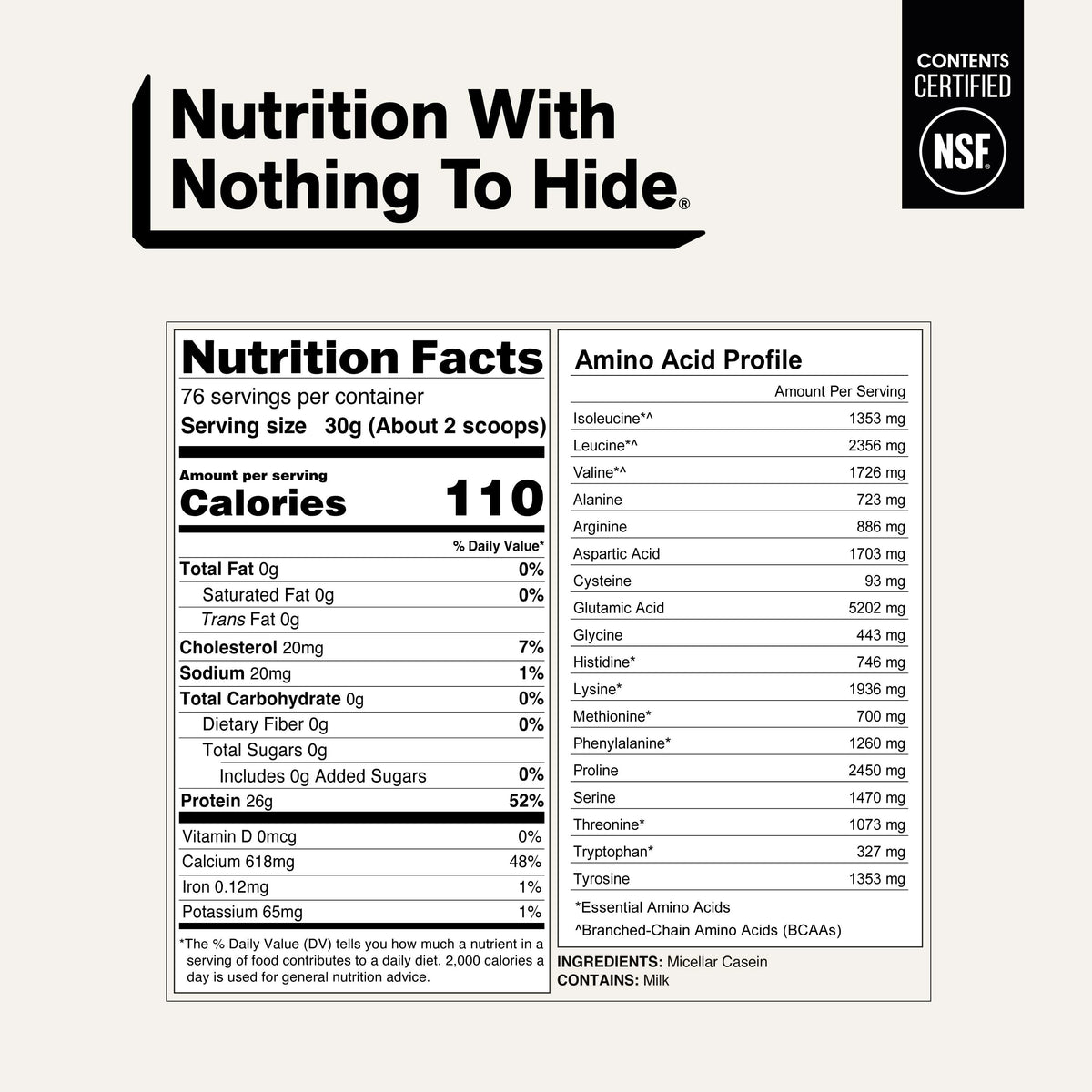 Micellar Casein Protein Powder Supplement