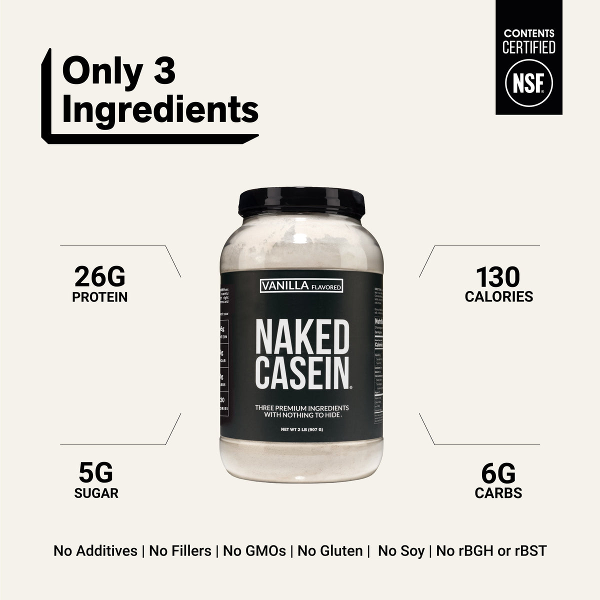 Vanilla Micellar Casein Protein Powder Supplement