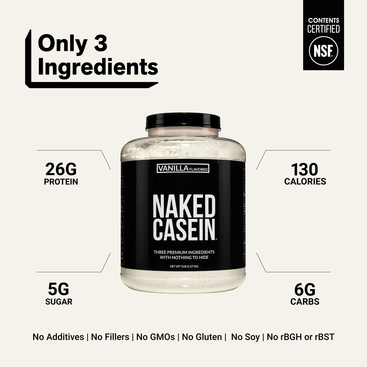 Vanilla Micellar Casein Protein Powder Supplement