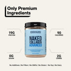 Chocolate Collagen Peptides with Hyaluronic Acid | Naked Collagen Advanced - 1.3 LB