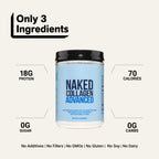 Collagen Peptides with Hyaluronic Acid | Naked Collagen Advanced - 1.3 LB