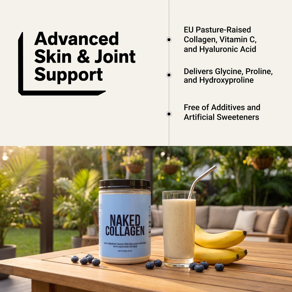 Collagen Peptides with Hyaluronic Acid | Naked Collagen Advanced - 1.3 LB