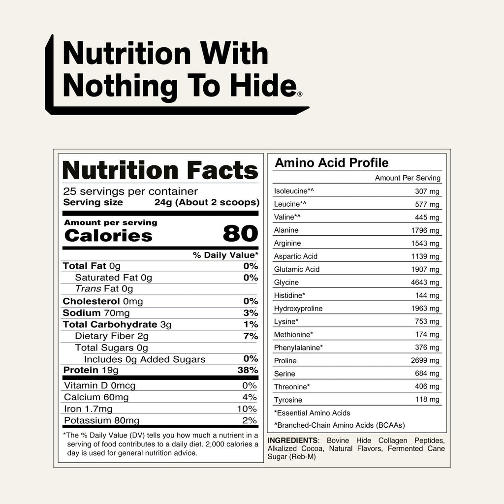 Chocolate Collagen Peptides Powder | Naked Collagen - 1.3 LB