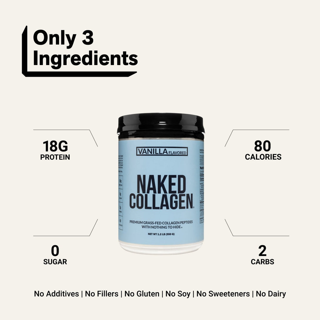 Vanilla Collagen Peptides Powder | Naked Collagen - 1.2 LB