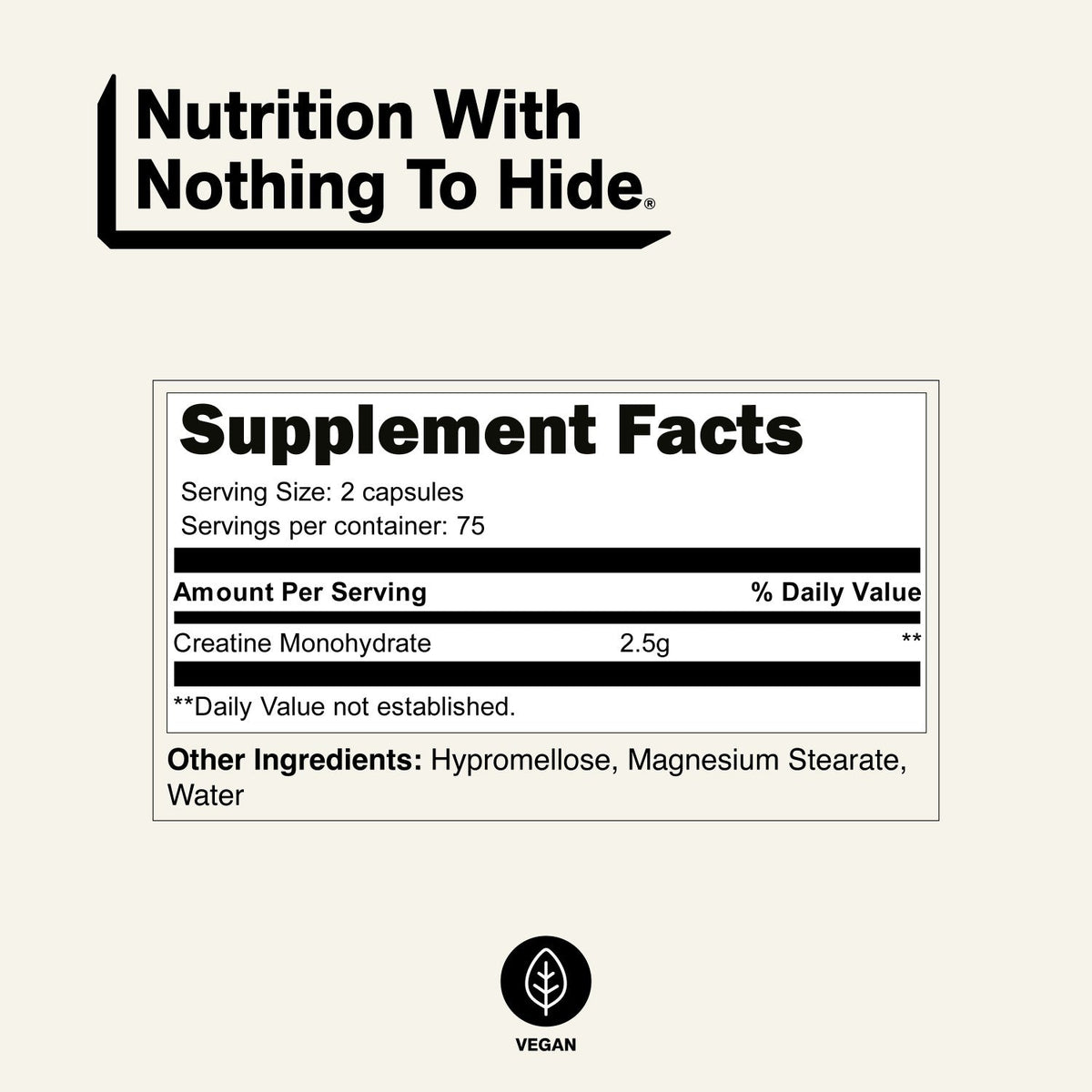 Creatine Capsules | Naked Creatine - 75 Servings