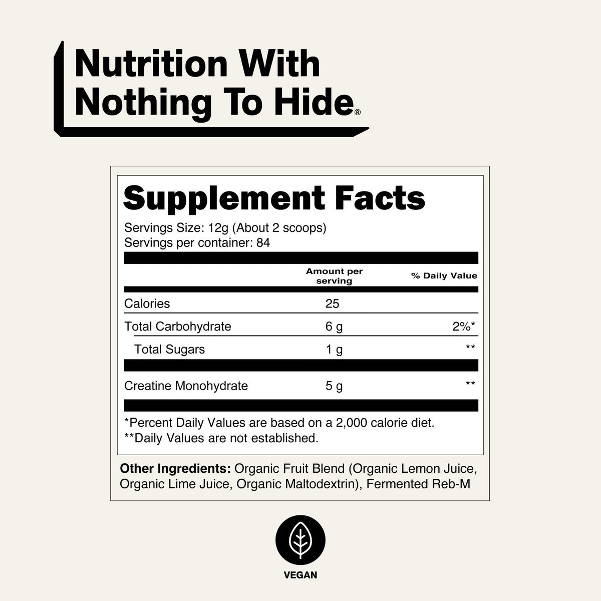 Lemon Lime Creatine Monohydrate Powder | Naked Creatine - 2.2LB