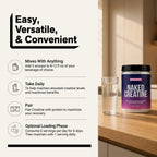Strawberry Creatine Monohydrate Powder | Naked Creatine - 2.2LB