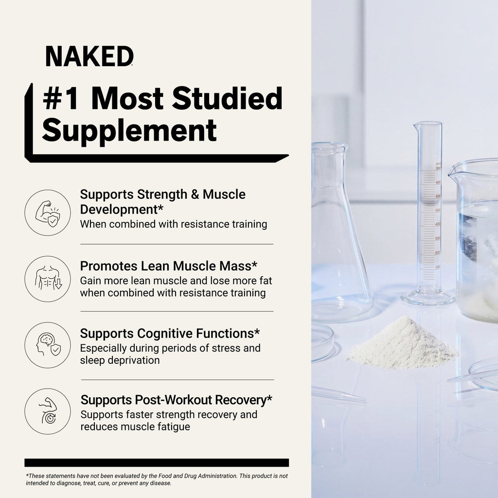 Strawberry Creatine Monohydrate Powder | Naked Creatine - 2.2LB