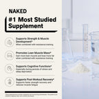 Strawberry Creatine Monohydrate Powder | Naked Creatine - 2.2LB