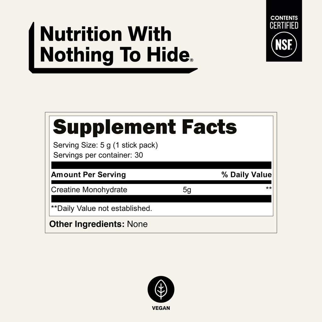 Creatine Travel Packets | Naked Creatine - 30 Servings