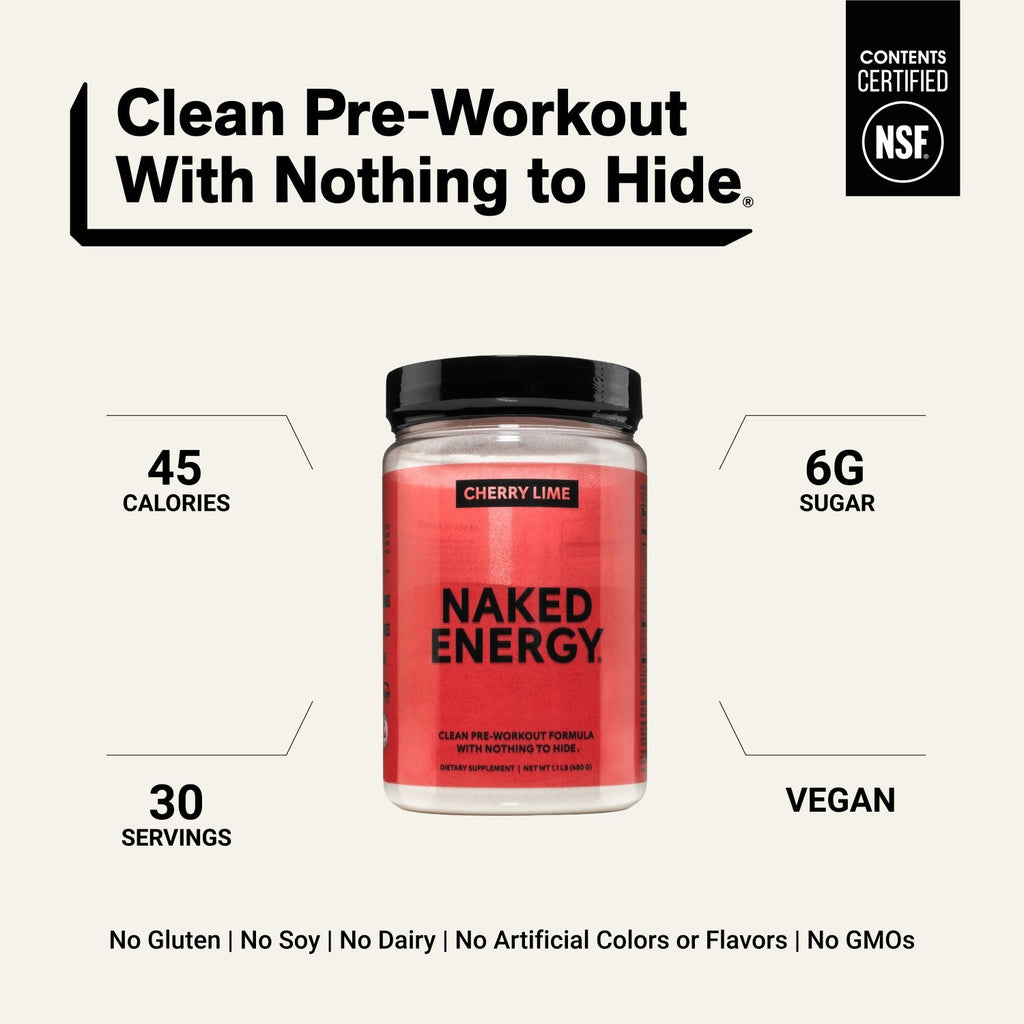 Cherry Lime Pre Workout Supplement | Naked Energy - 30 Servings
