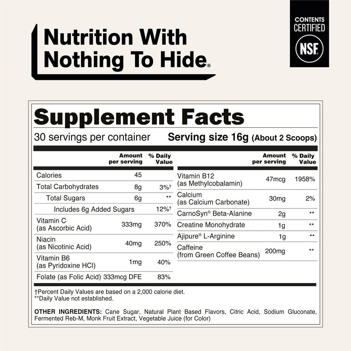 Cherry Lime Pre Workout Supplement | Naked Energy - 30 Servings