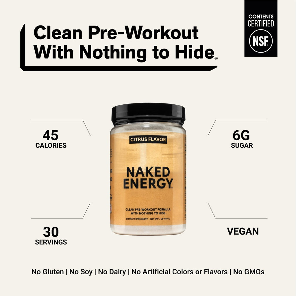 Citrus Pre Workout Supplement | Naked Energy - 30 Servings