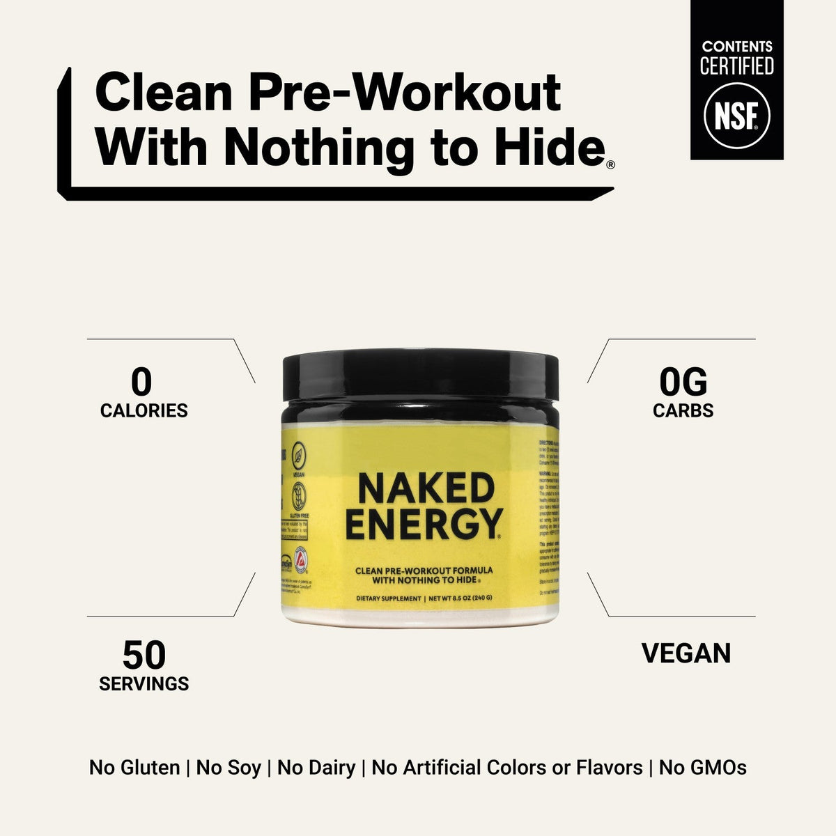 Pre Workout Supplement | Naked Energy - 50 Servings