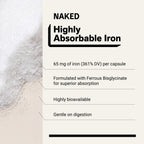 Daily Iron Supplement | Naked Iron - 60 Capsules