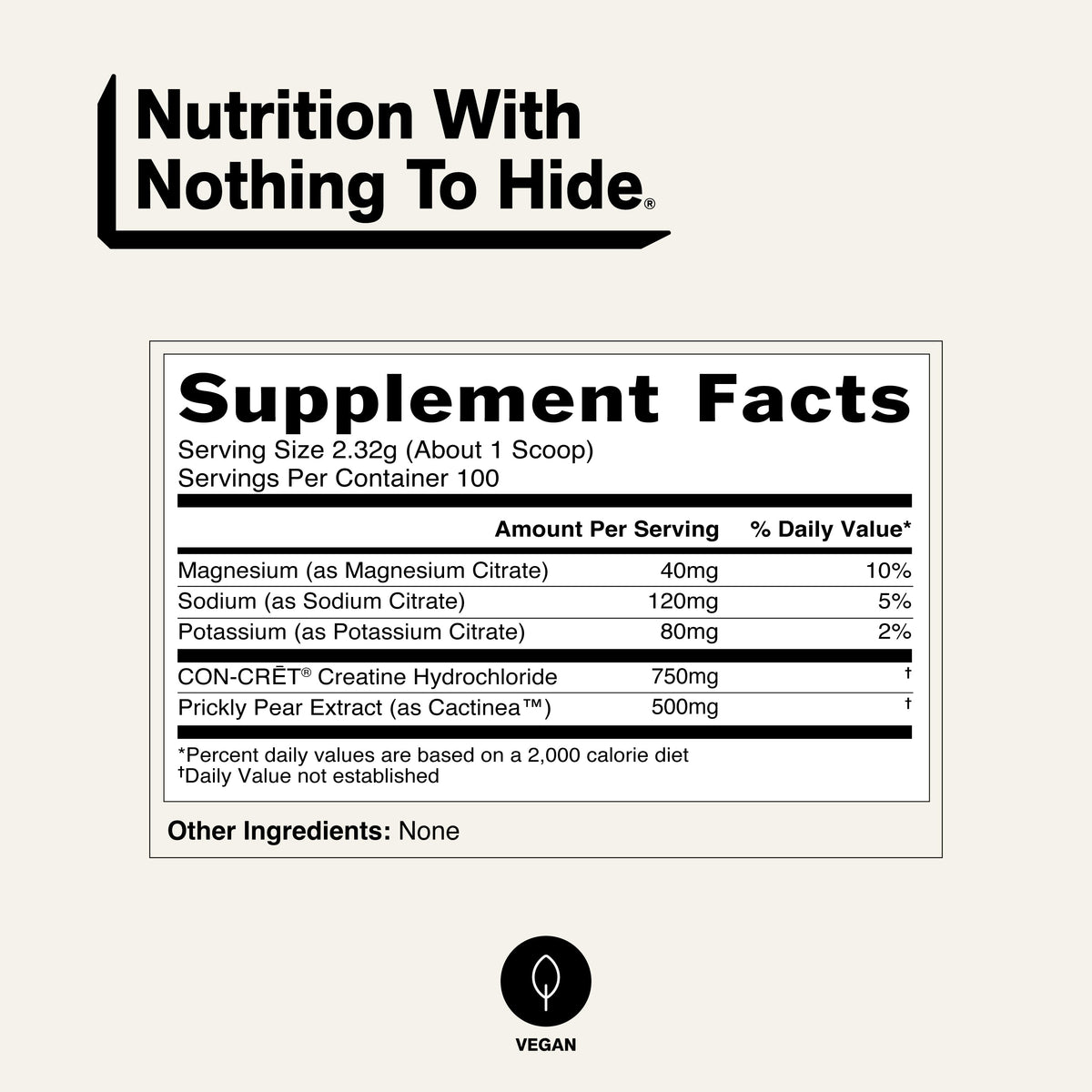 Creatine HCl Powder | Naked Lean Creatine - 232g