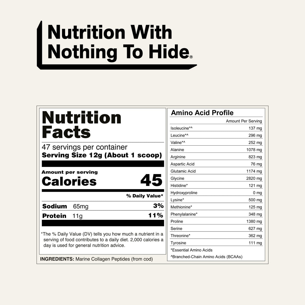 Marine Collagen Peptides Protein Powder | Naked Marine Collagen