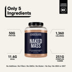 Chocolate Mass Gainer Protein Supplement | Naked Chocolate Mass - 8LB