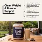 Chocolate Peanut Butter Mass Gainer Protein Supplement | Naked Mass - 8LB