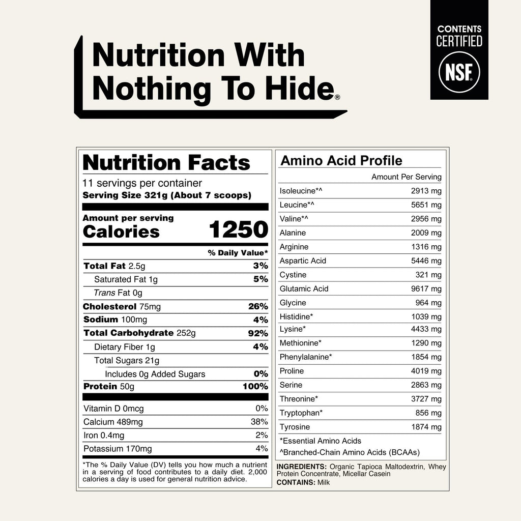 Weight Gainer Protein Powder | Naked Mass - 8LB