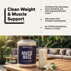 Vanilla Mass Gainer Protein Supplement | Naked Vanilla Mass - 8LB