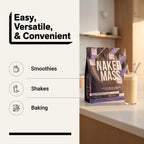 Vanilla Mass Gainer Protein Supplement | Naked Vanilla Mass - 12LB