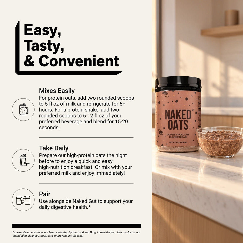 Double Chocolate Protein Oats | Naked Oats