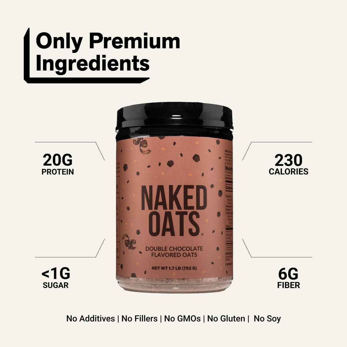 Double Chocolate Protein Oats | Naked Oats