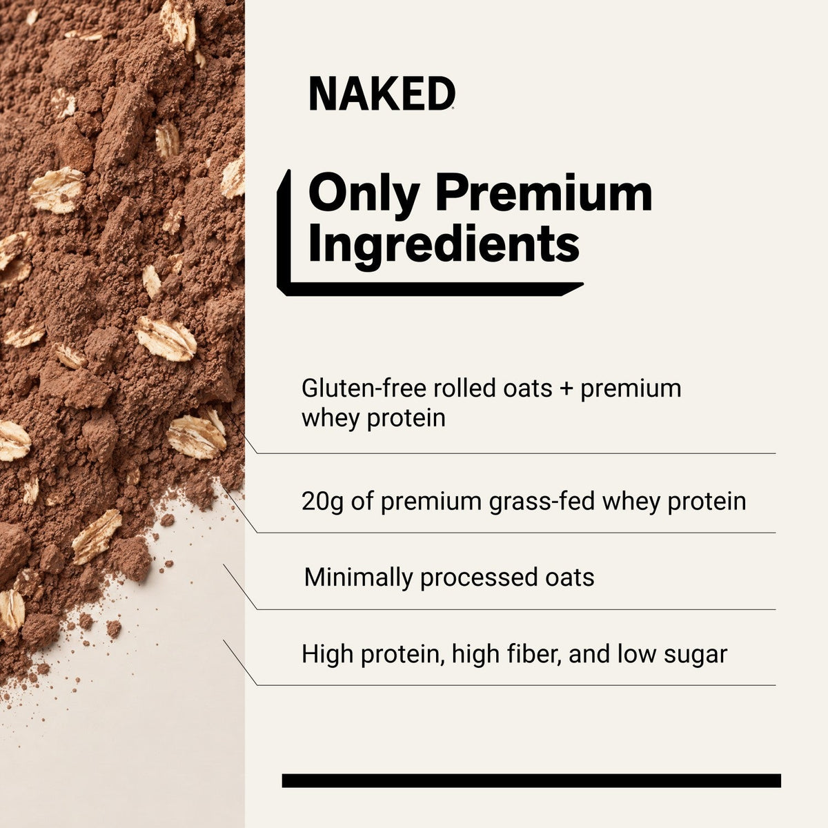 Double Chocolate Protein Oats | Naked Oats