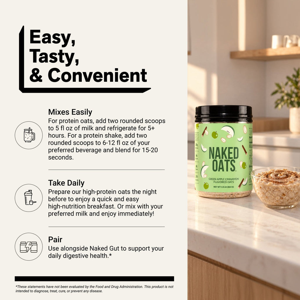 Green Apple Cinnamon Protein Oats | Naked Oats