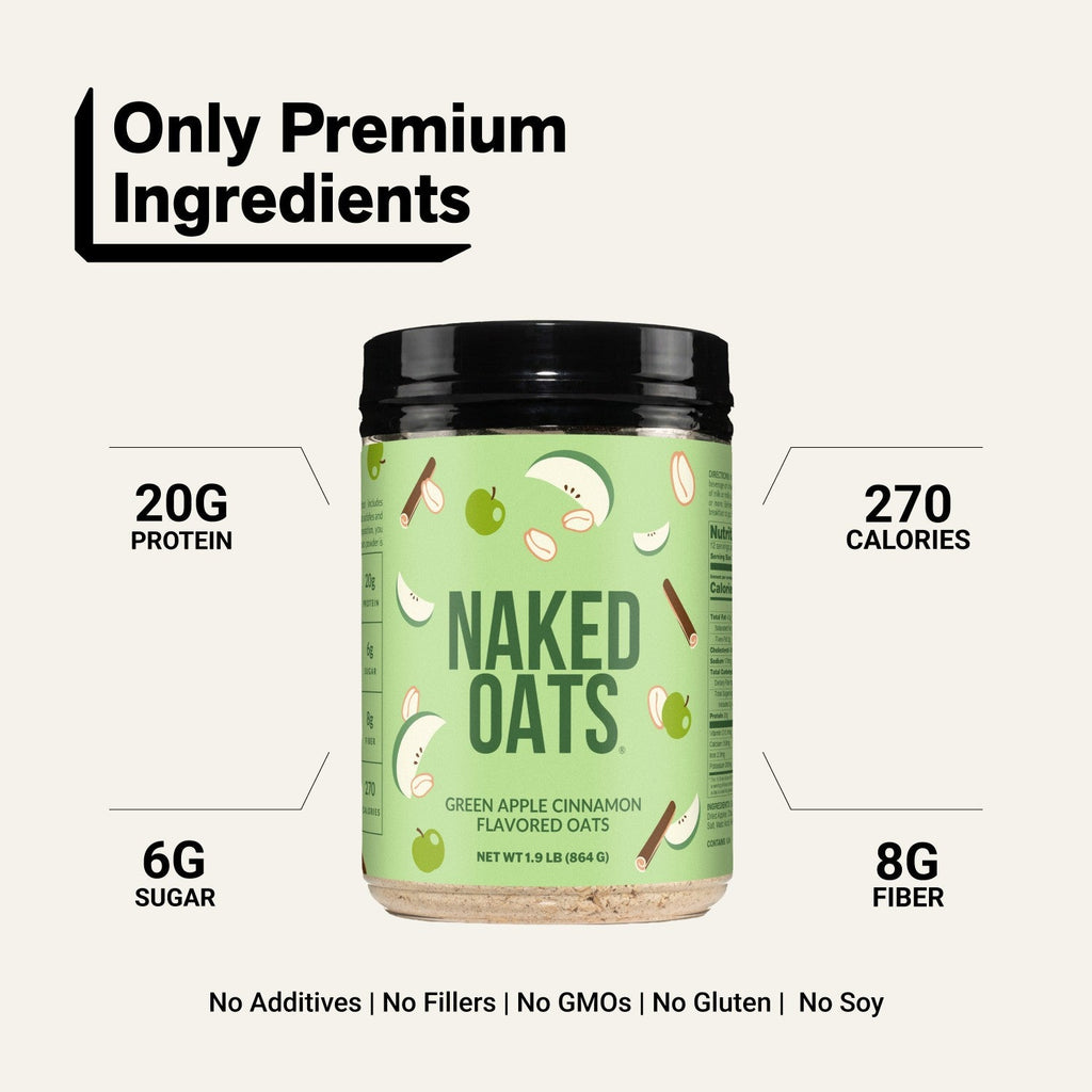 Green Apple Cinnamon Protein Oats | Naked Oats