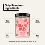 Strawberry Cream Protein Oats | Naked Oats