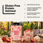 Strawberry Cream Protein Oats | Naked Oats