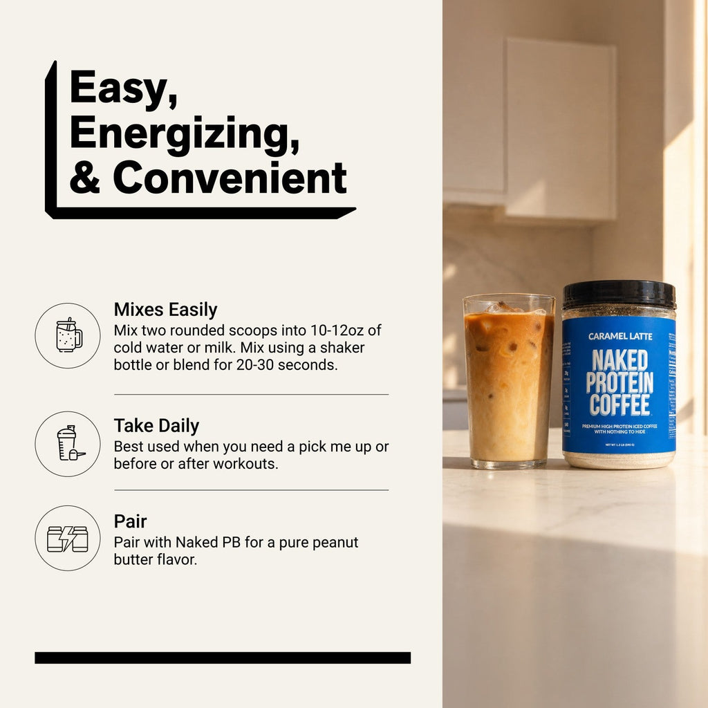 Caramel Latte Protein Iced Coffee | Naked Protein Coffee - 17 Servings