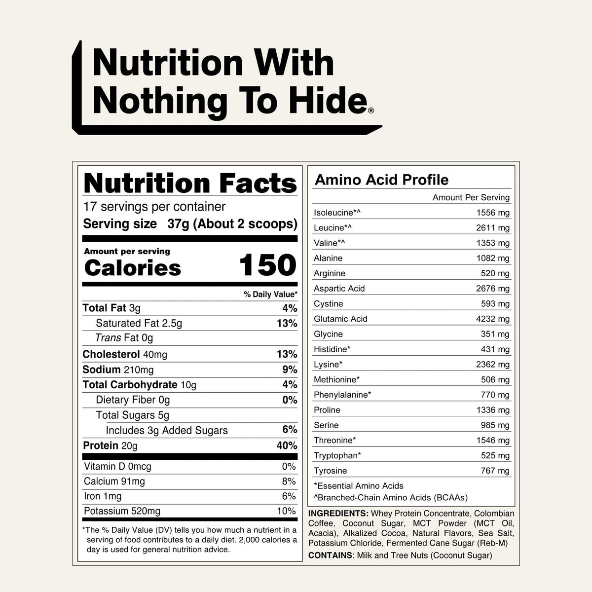 Mocha Latte Protein Iced Coffee | Naked Protein Coffee - 17 Servings