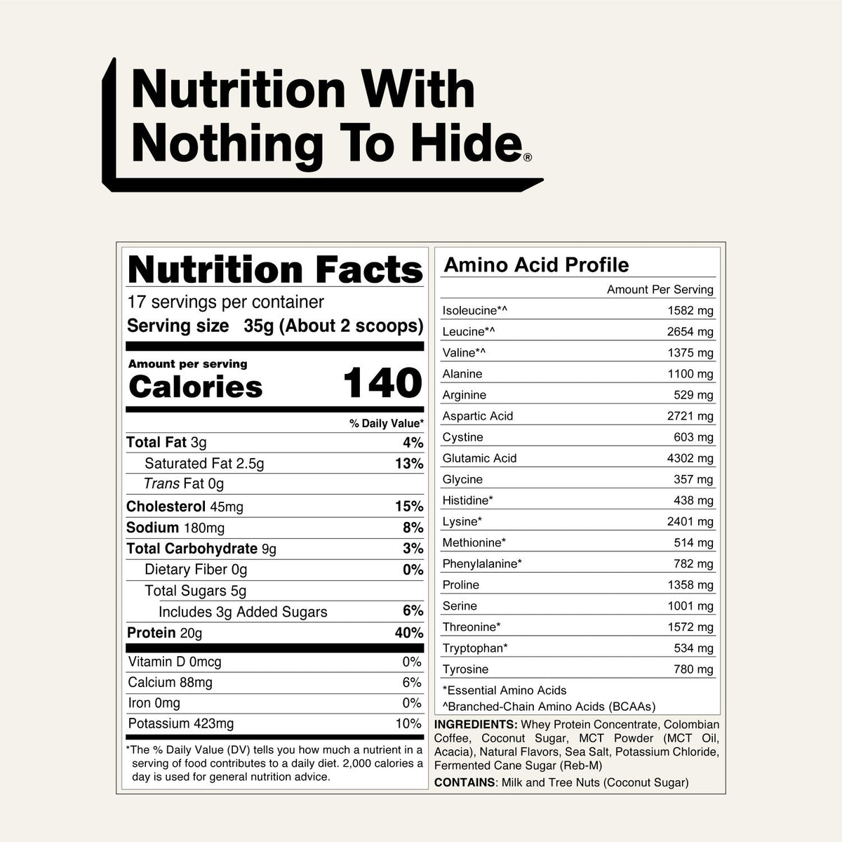Vanilla Latte Protein Iced Coffee | Naked Protein Coffee - 17 Servings