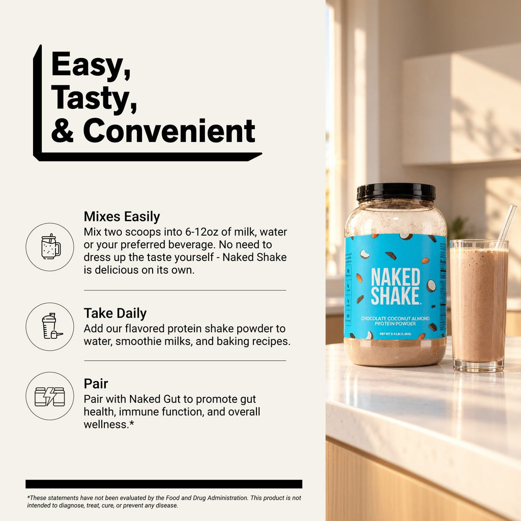 Chocolate Coconut Almond Protein Shake | Naked Shake - 30 Servings