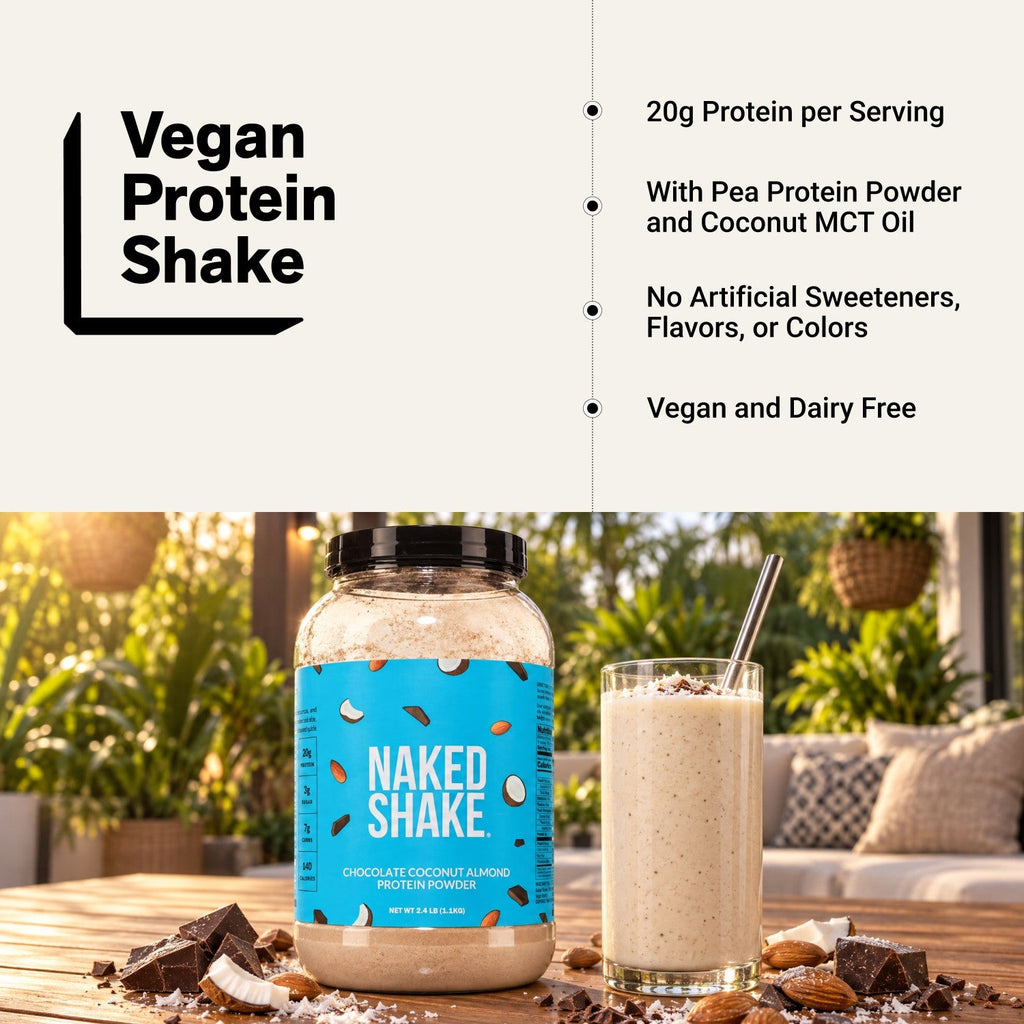 Chocolate Coconut Almond Protein Shake | Naked Shake - 30 Servings