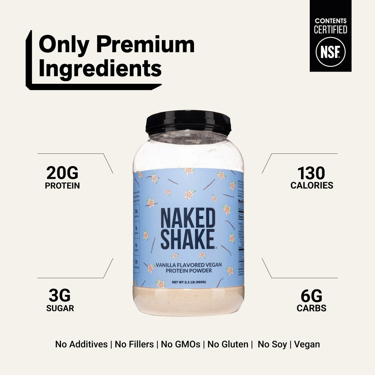 Vanilla Protein Shake | Naked Shake - 30 Servings
