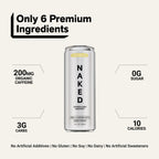 Lemonade Naked Sparkling Energy | Clean Energy Drink - 12 Cans