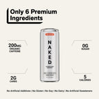Orange Naked Sparkling Energy | Clean Energy Drink - 12 Cans