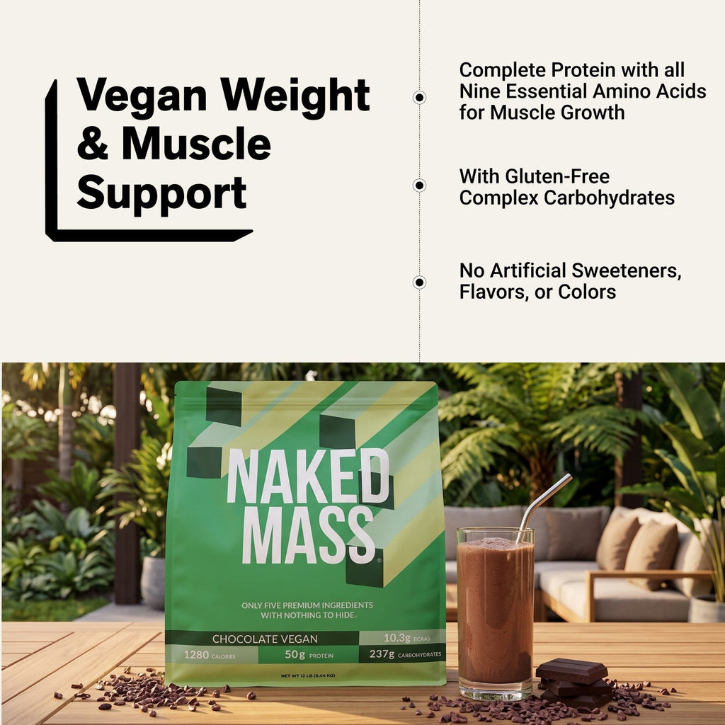 Chocolate Vegan Mass Gainer Protein Powder | No Additives