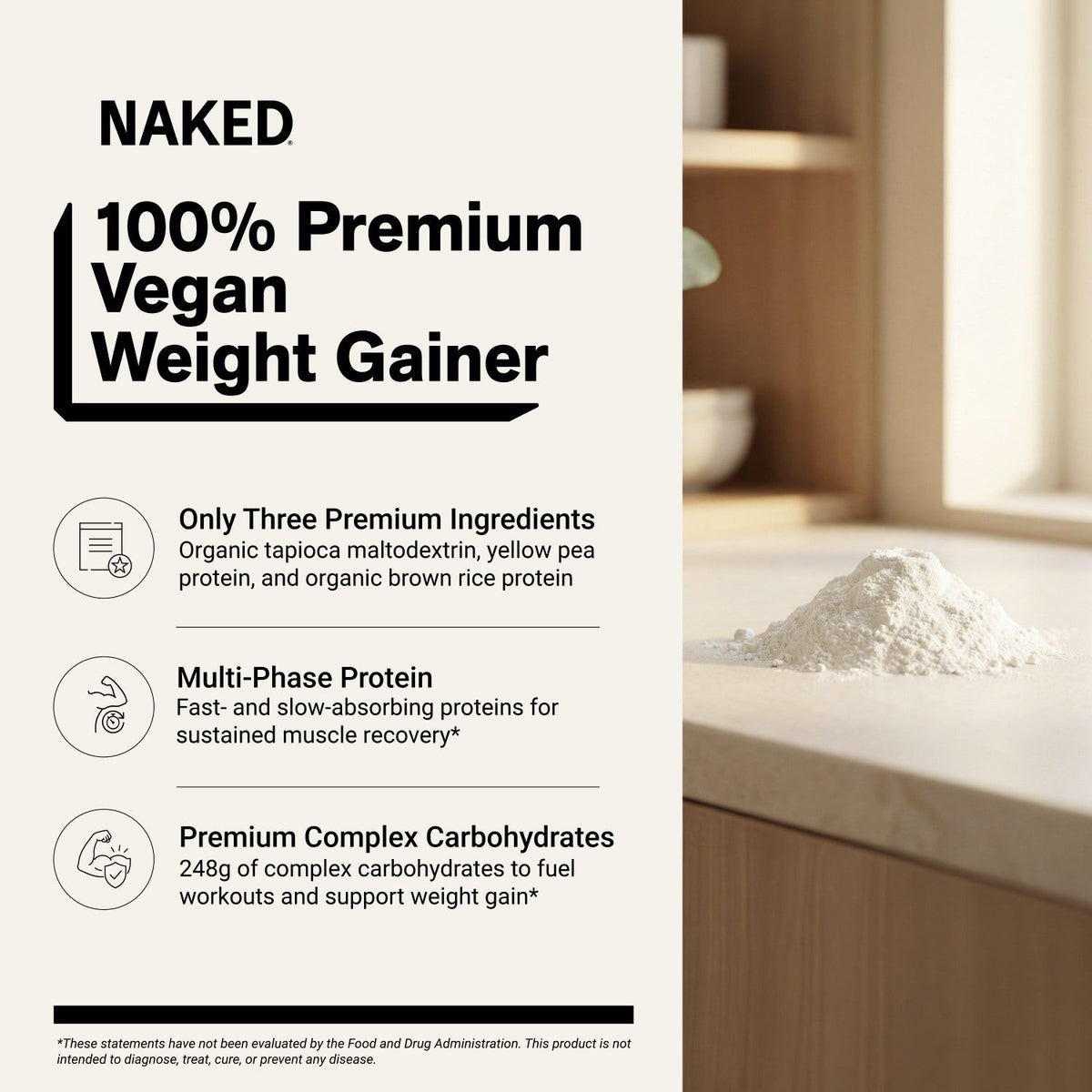 Vegan Mass Gainer Protein Powder for Muscle Growth