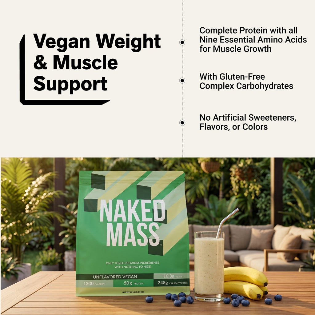 Vegan Mass Gainer Protein Powder for Muscle Growth