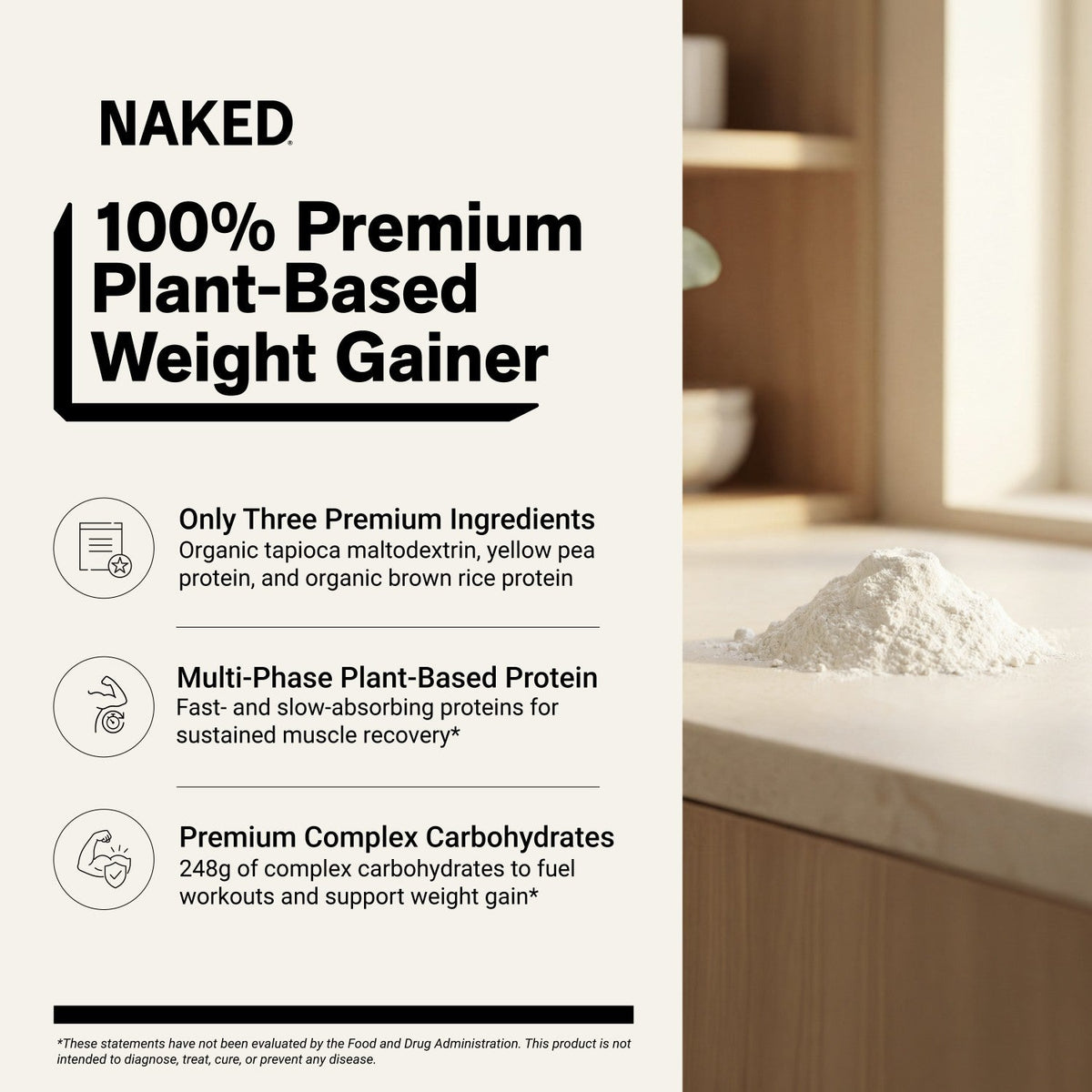 Vegan Mass Gainer Protein Powder for Muscle Growth